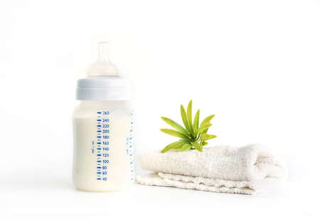 Baby bottles are ready for babies.の写真素材