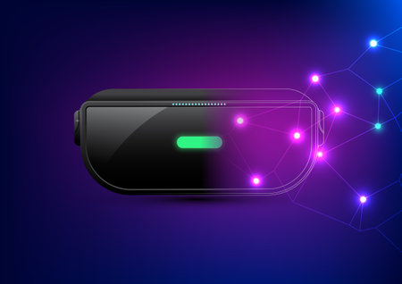 Virtual reality digital technology concept.のイラスト素材