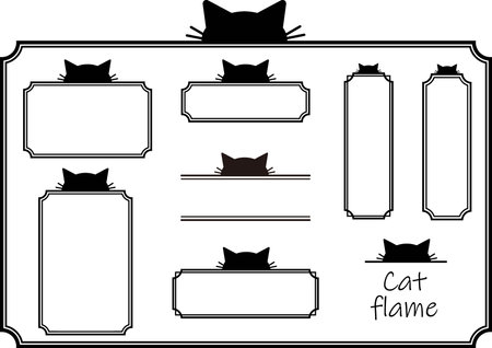 Cat Framesetのイラスト素材