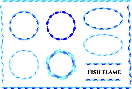 Fish Framesetのイラスト素材
