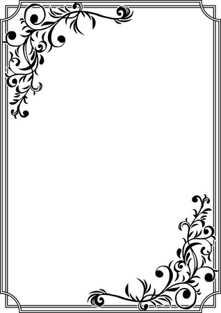 Gothic frame (A4 size, portrait)のイラスト素材