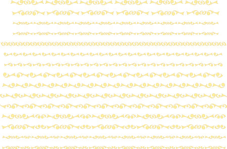 Gothic style line set. Golden wind.のイラスト素材