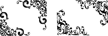 Gothic frame. Hand-drawn decorations.のイラスト素材