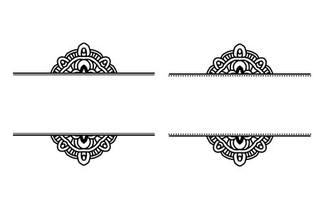 An exotic frame set with an oriental motif.のイラスト素材