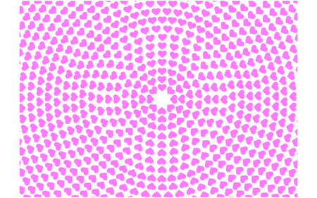 Wallpaper with heart marks arranged in a circle.のイラスト素材