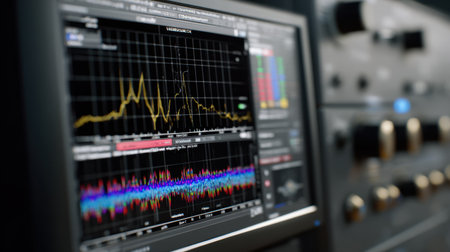 Quantum computing interface showing quantum Fourier transform simulation in progressの素材