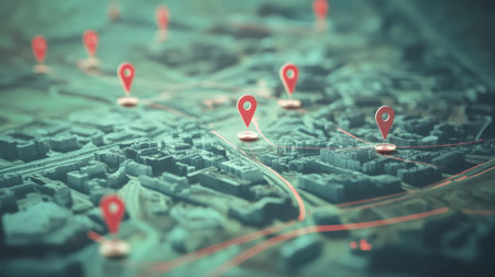 Environmental sensor network showing temperature, humidity, and pollutant readings on screenの素材