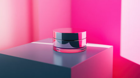 Beauty brand logo on product packaging in a clean display layout, no hands or peopleの素材