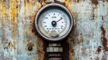 Pressure reading displayed on technicians gauge while connected to AC unitの素材