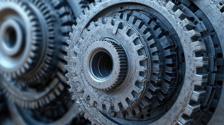 Close-up of high-speed D printer creating complex industrial partsの素材