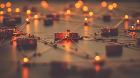 Overview of industrial control architecture linking sensors, actuators, and PLCsの素材