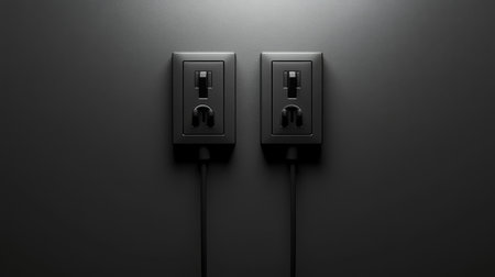 Connected plug and socket symbols representing strong communication and team alignmentの素材