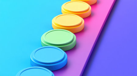 Strategy visualization chart with vision to execution stages displayedの素材