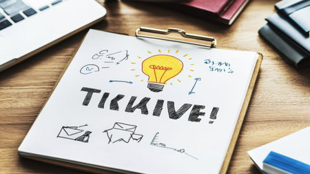 Neat office table with startup objectives, cash flow planning, and roadmapの素材