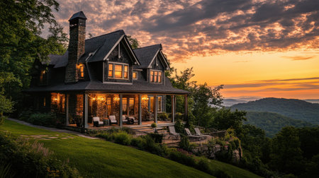 A real estate email campaign featuring a beautiful photo of a new property for saleの素材