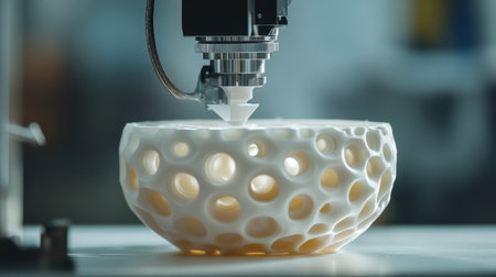 Smart additive manufacturing machine building complex parts layer by layerの素材