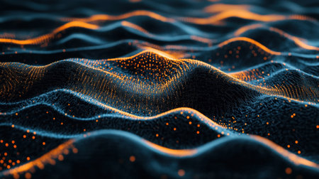 Glowing lines forming a digital brain structure representing machine learning processesの素材