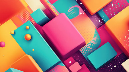 Colorful design system elements including typography, icons, and spacing rulesの素材