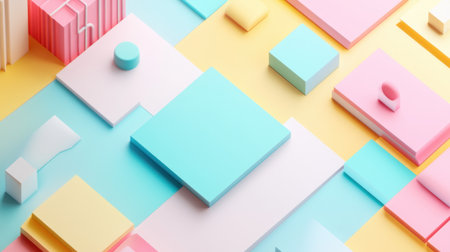 Colorful design system elements including typography, icons, and spacing rulesの素材