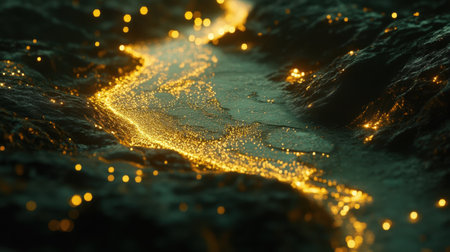 Soft glowing background with light particles and dreamy abstract ambianceの素材