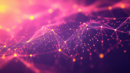 Abstract visualization of interconnected neurons representing AI or brain-computer interfaceの素材