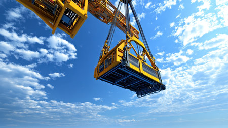 Advanced crane with anti-sway technology lifting modular panelの素材