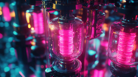 Cybersecurity innovation visualized with shields, locks, and encrypted data streamsの素材