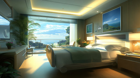 Smart hospital room with integrated monitoring, lighting, and climate control systemsの素材