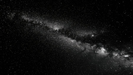 Explore a breathtaking cosmic scene showcasing a vibrant spiral galaxy swirling with countless stars and cosmic dust against a dark and mysterious background.の素材