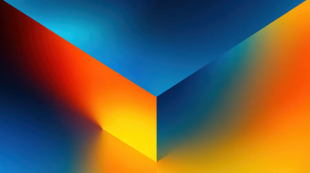This stunning geometric abstract design features vibrant colors and smooth gradients, perfect for creative projects, wallpapers, and modern artistic needs.の素材