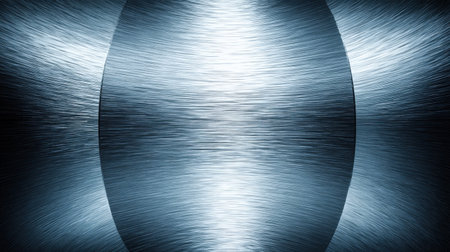 This image features a stunning brushed metal texture with a circular shape, showcasing elegant silver and gray tones. Ideal for use in modern and industrial designs.の素材