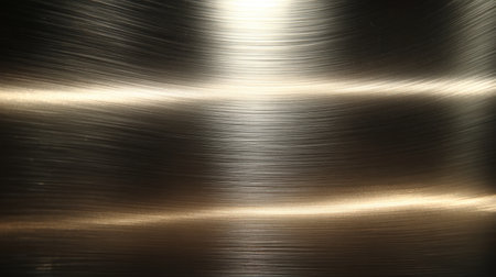 A smooth metallic surface showcasing subtle lines and reflections, ideal for use in backgrounds and textures that enhance various art and design projects.の素材