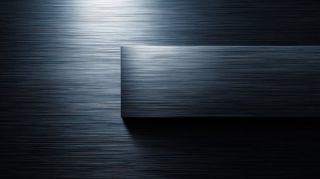 This image features a smooth dark metal surface with subtle lines and reflections, perfect for modern design projects, backgrounds, and industrial themes.の素材