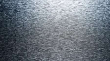 A sleek, brushed metal texture features a blend of subtle light reflections, ideal for industrial design projects, backgrounds, and modern visual art applications.の素材