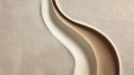 An abstract representation featuring elegant curved lines on a textured surface, offering artistic inspiration for modern design and creative projects.の素材