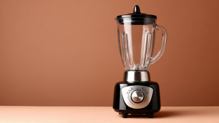This stylish kitchen blender features a transparent jar and metallic base, perfect for blending smoothies and other beverages, enhancing your home cooking experience.の素材