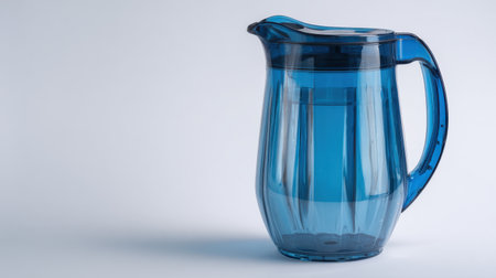 A sleek and modern transparent blue pitcher designed for serving beverages. Perfect for home entertaining and dining, bringing style and elegance to every occasion.の素材