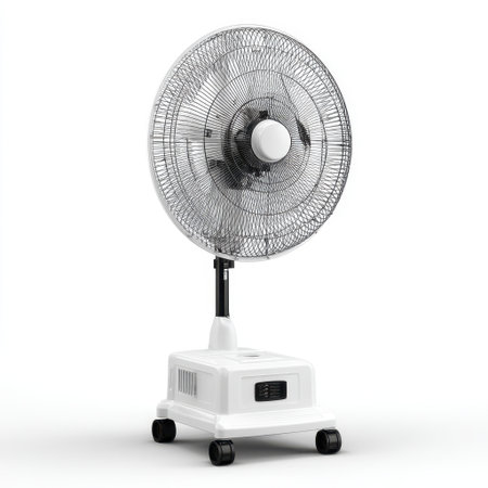 This modern electric stand fan provides efficient air circulation with adjustable speeds. Perfect for both indoor and outdoor use, it combines style with functionality for ultimate comfort.の素材