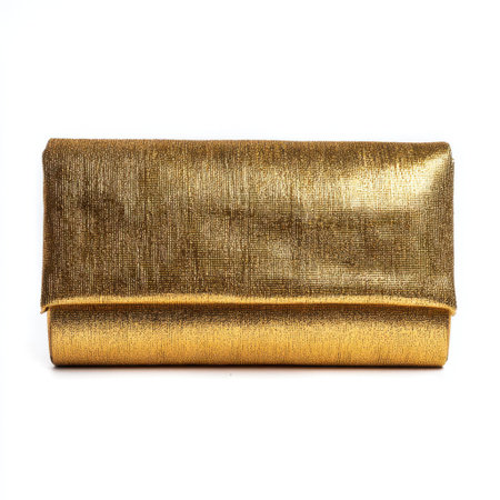 This elegant gold clutch purse features a stunning textured finish, making it the ideal accessory for any formal event or evening occasion that calls for style.の素材