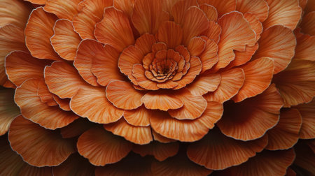 This close-up image showcases vibrant orange flower petals, revealing intricate textures and natural patterns, ideal for floral design projects and nature lovers.の素材