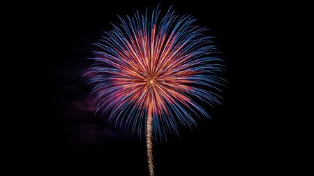 This mesmerizing firework display showcases a stunning array of colors against the night sky, perfect for celebrating special moments and enhancing festive events.の素材