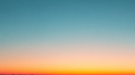 Experience the tranquil beauty of a stunning sunset over a calm horizon. The fading colors create a serene atmosphere, perfect for relaxation and reflection in nature.の素材