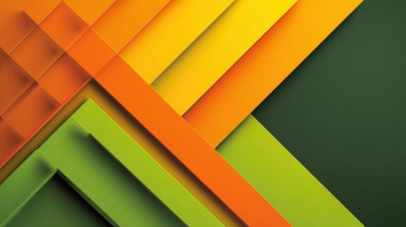 This dynamic geometric background features bold shapes and a vibrant mix of colors, ideal for various design projects, presentations, and creative applications.の素材