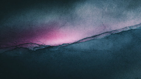 An abstract watercolor landscape showcasing a blend of dark hues and a touch of pink gradient. This artwork conveys a sense of calm and tranquility, perfect for creative projects.の素材