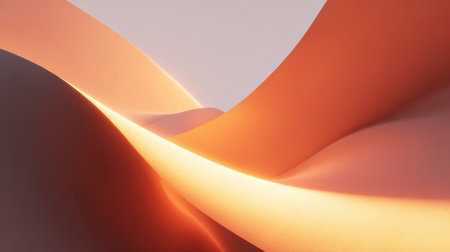 A stunning abstract image featuring flowing shapes and warm lighting, emphasizing smooth textures and soft gradients, ideal for modern design and artistic projects.の素材
