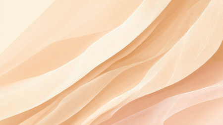 Delicate flowing fabric in warm pastel tones creates a serene and calming background perfect for design projects, art displays, or minimalist aesthetics.の素材