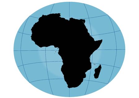 Black Africa  map on globalのイラスト素材