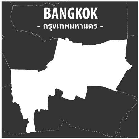 Bangkok map Province of Thailandのイラスト素材
