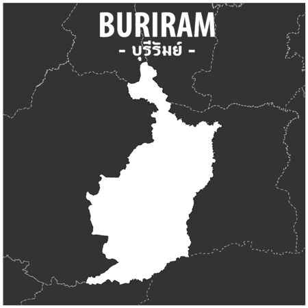 Buriram map Province of Thailandのイラスト素材