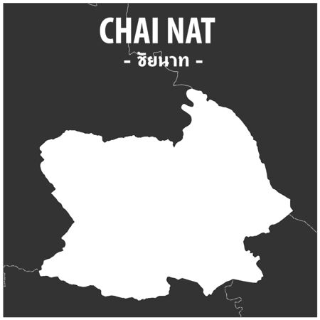 Chai nat map Province of Thailandのイラスト素材
